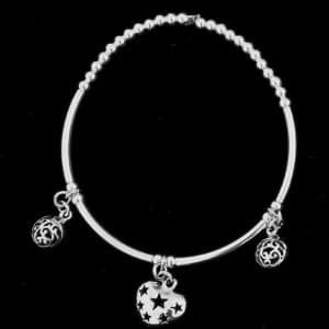 Silver charms bracelet