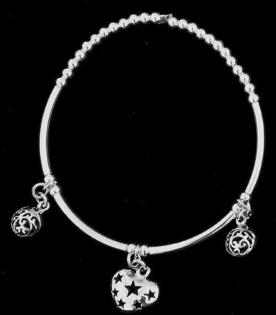 Silver charms bracelet