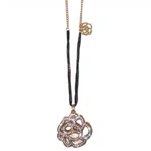 imitation gold rose necklace