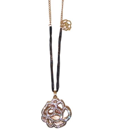 imitation gold rose necklace