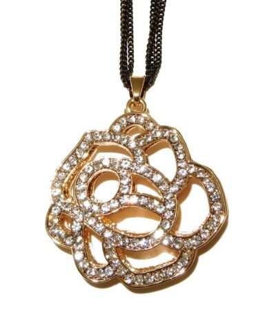 imitation gold rose necklace