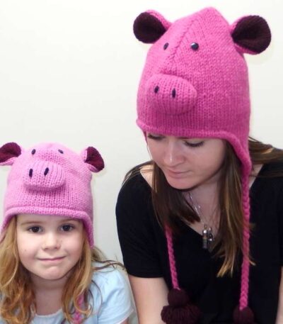 Pink Pig hat