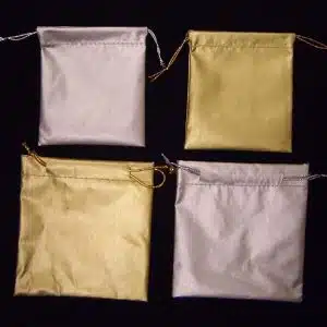 Jewellery pouch silver and gold