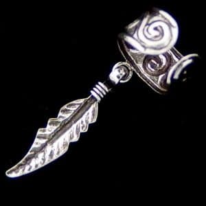 Silver ear cuff earring