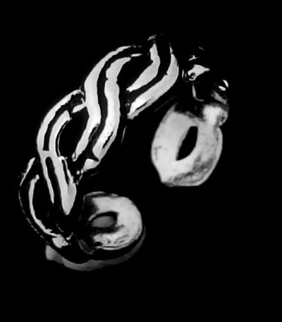 Silver ear cuff earrings