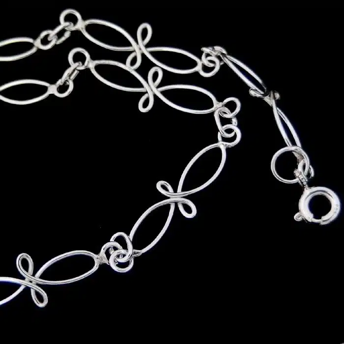 Wire twist silver Anklet NZ Sterling silver anklet NZ
