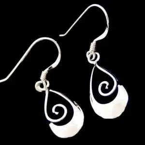 Sterling Silver spiral earrings NZ