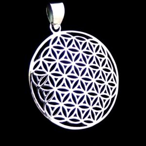 Silver mosaic necklace