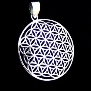 Silver mosaic necklace