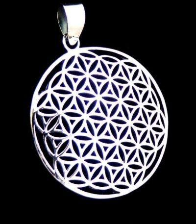 Silver mosaic necklace