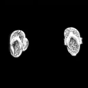 silver Thong stud earrings