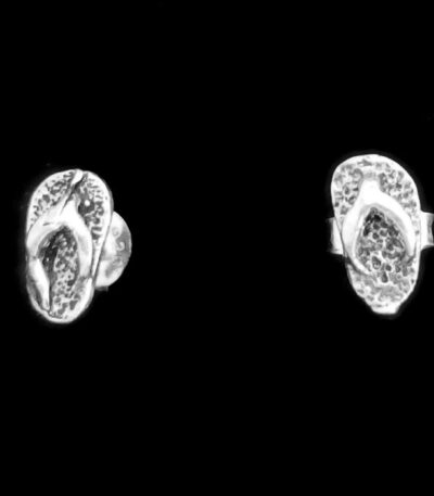 silver Thong stud earrings