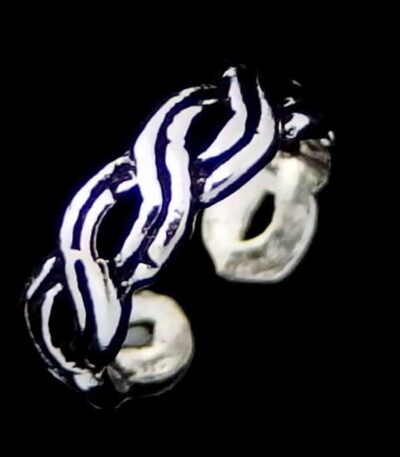 Silver ear cuff earrings