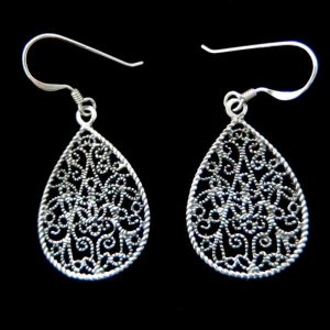 Filigree Earrings NZ sterling silver