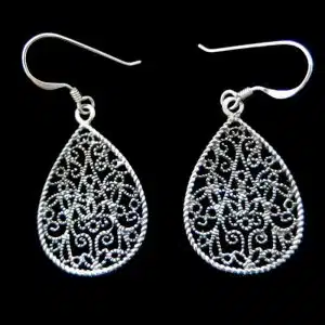 Filigree Earrings NZ sterling silver