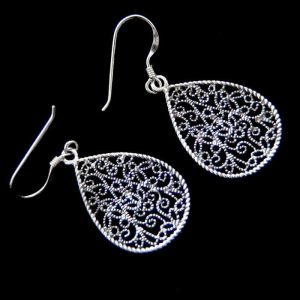 Filigree Earrings NZ sterling silver