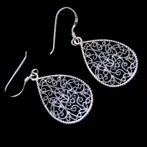 Filigree Earrings NZ sterling silver