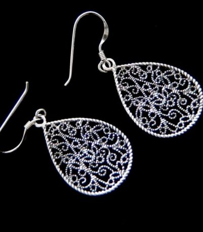 Filigree Earrings NZ sterling silver