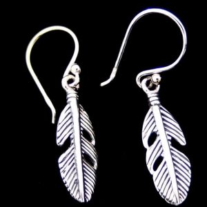 Sterling Silver feather earrings NZ