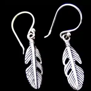 Sterling Silver feather earrings NZ