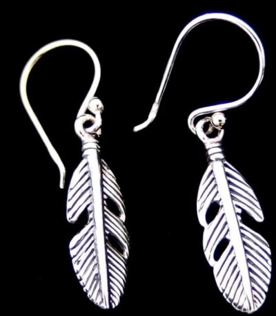 Sterling Silver feather earrings NZ