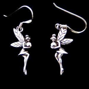 Sterling silver fairy earrings