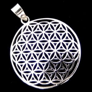 Silver mosaic necklace