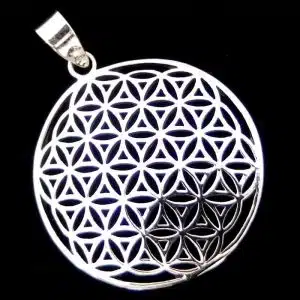 Silver mosaic necklace