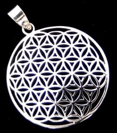 Silver mosaic necklace