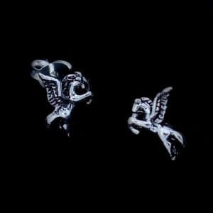Silver Pegasus earrings