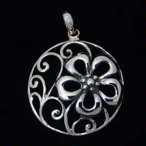 silver flower necklace NZ
