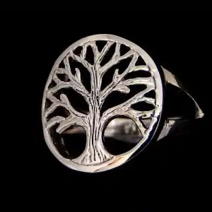 Silver tree life ring