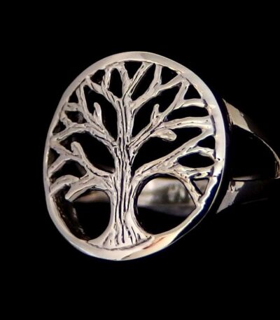 Silver tree life ring