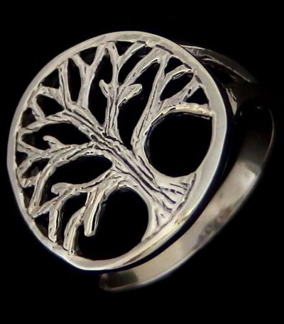 Silver tree life ring