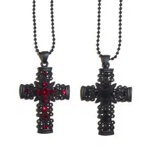 Black Gothic Cross Necklace