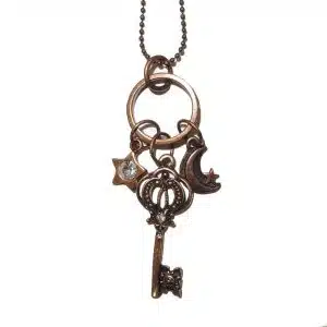 Star. Moon. Key Necklace