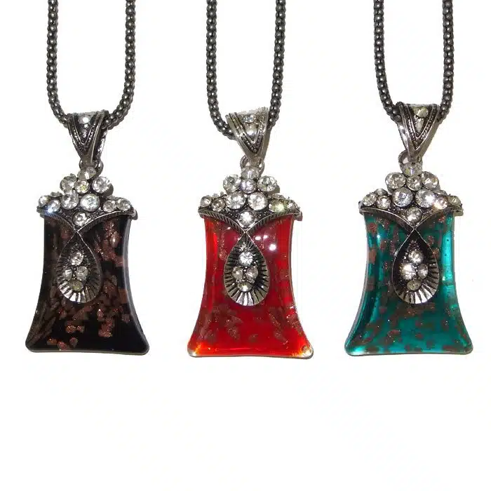 Glass Pendant Necklace Dichroic glass necklace