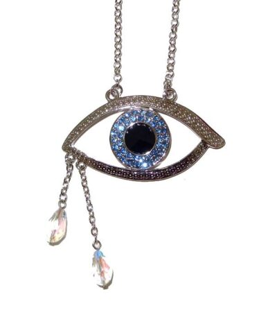 jewelled tears crying necklace