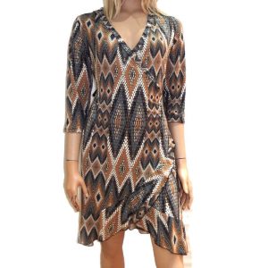Cross over dress long sleeve