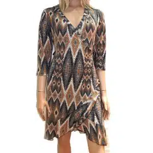 Cross over dress long sleeve
