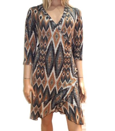 Cross over dress long sleeve