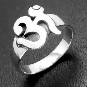 Sterling silver Om Ring