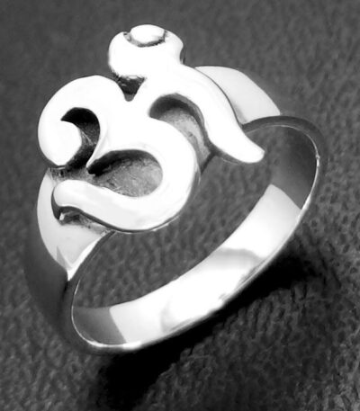 Sterling silver Om Ring