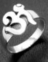 Sterling silver Om Ring