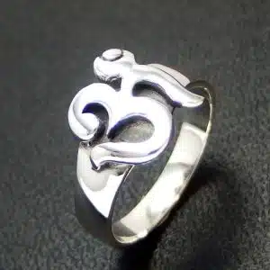 Sterling silver Om Ring