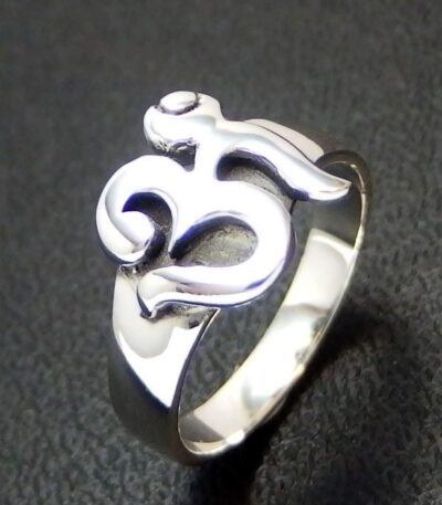 Sterling silver Om Ring