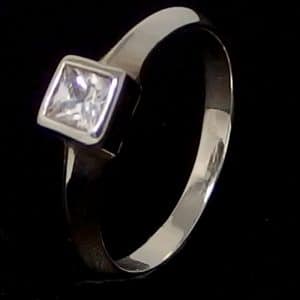Cubic Zirconia-Silver- Ring-