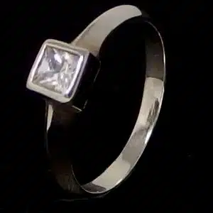 Cubic Zirconia-Silver- Ring-