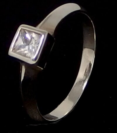 Cubic Zirconia-Silver- Ring-