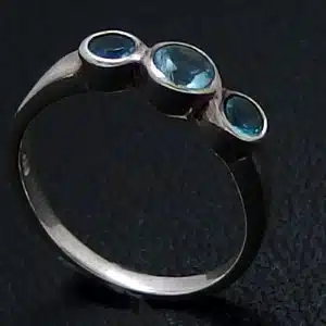 Aqua CZ Ring